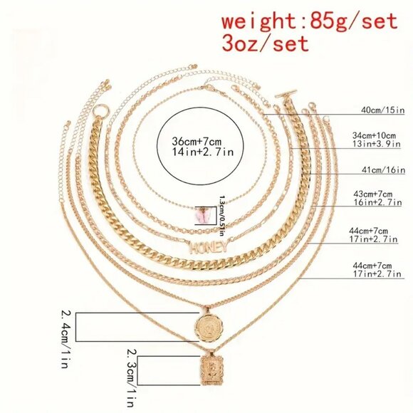 Elegant Vintage Metal Pendant Necklace Set for Women - Stylish and Versatile - Picture 2 of 3